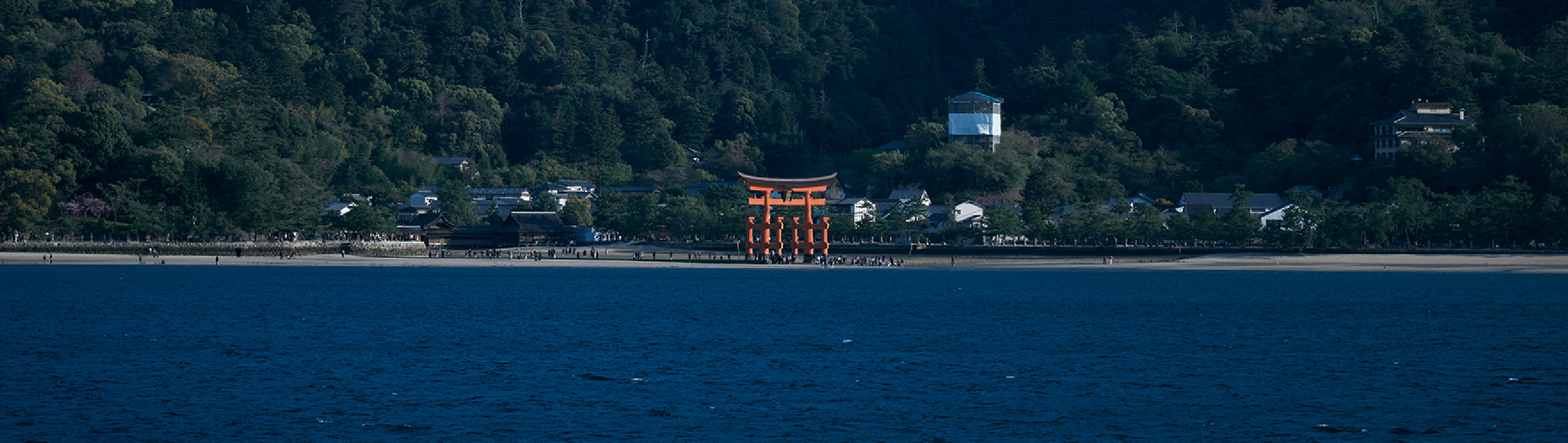 海と厳島神社の鳥居